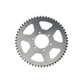 Stomp Ebox Dragster rear sprocket 219H 55T, silver metal gear with evenly spaced teeth, displayed on a plain white background.