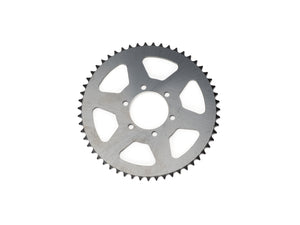 Stomp Ebox Dragster rear sprocket 219H 55T, silver metal gear with evenly spaced teeth, displayed on a plain white background.