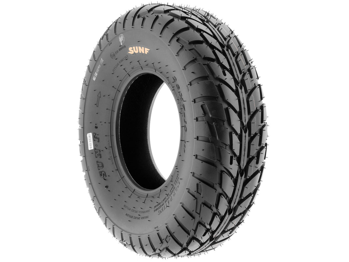 Side view of the Stomp Ebox Dragster street tire showing tread pattern and rubber texture.