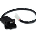 Stomp Ebox Dragster USB charger port, close-up view showing the charging port and surrounding casing.