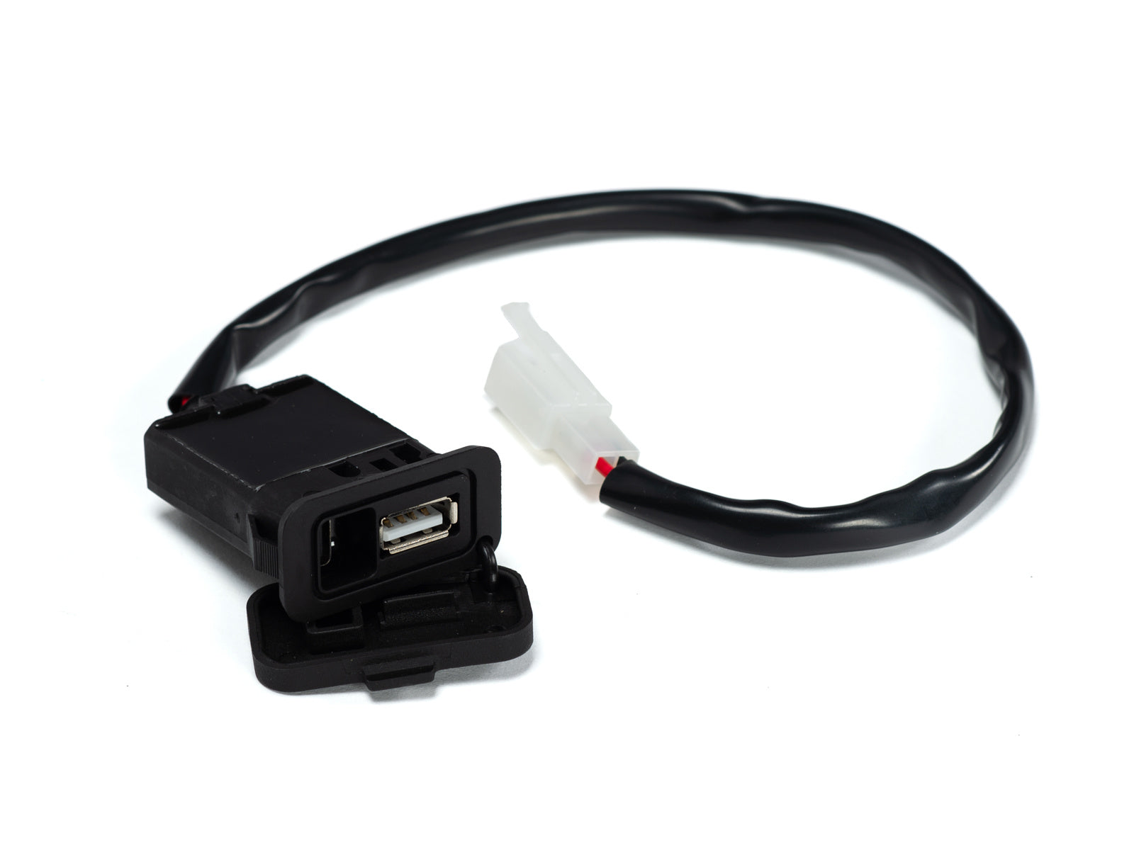 Stomp Ebox Dragster USB charger port, close-up view showing the charging port and surrounding casing.