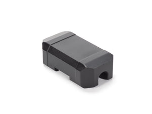 Stomp Ebox handlebar pad, black with white Stomp logo, shown attached to handlebars against a plain background.