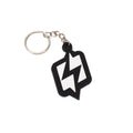 Stomp Ebox logo keyring featuring the Stomp Ebox emblem on a rectangular metal keychain with a silver keyring attachment, displayed on a white background.
