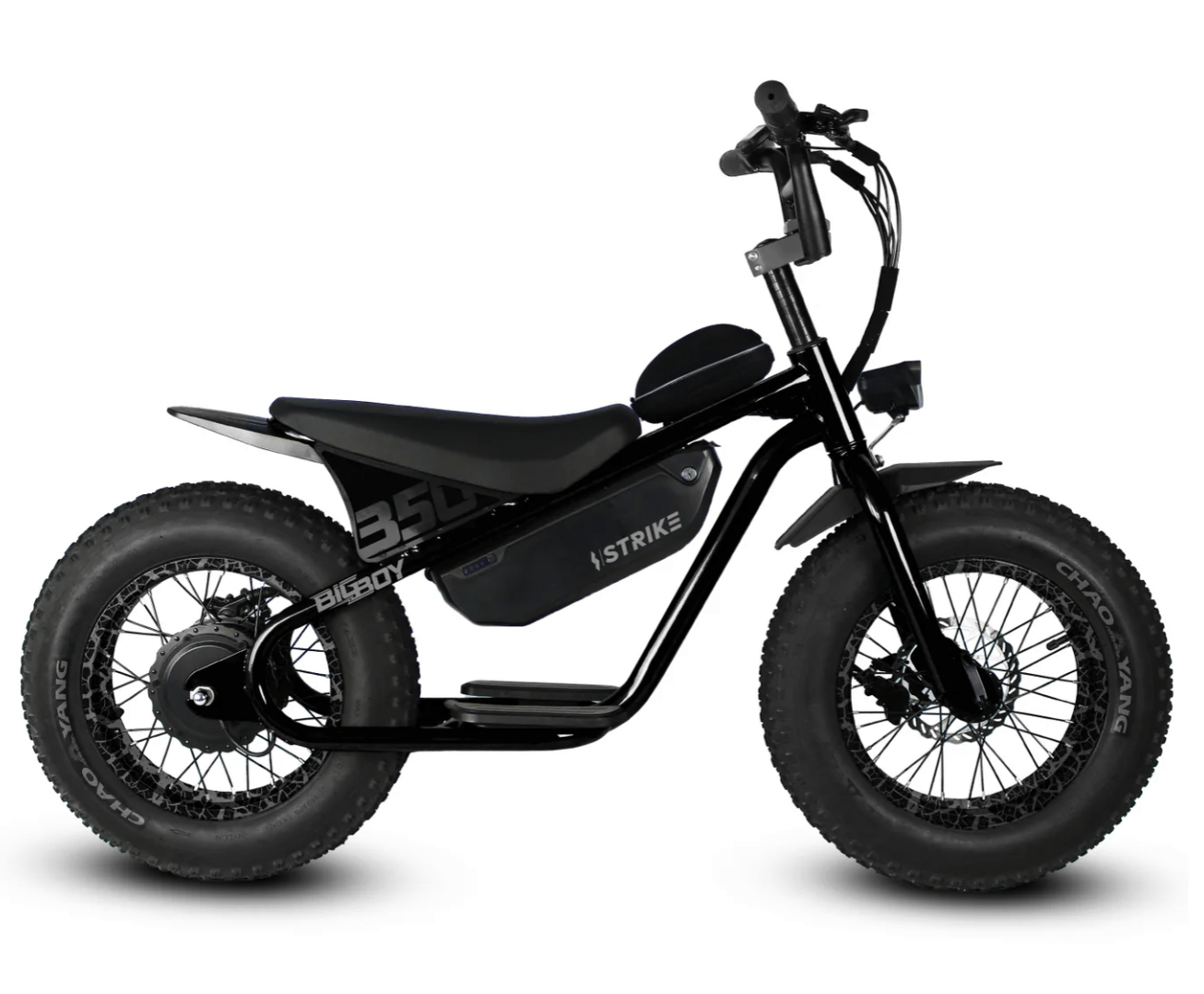 Strike Cycles Big Boy 350w Micro eBike 16x4 Fat Electric Mini Fat Tire eBike - eBikes - GOLDE|MINI|BLACK|0307 eBike Super Shop