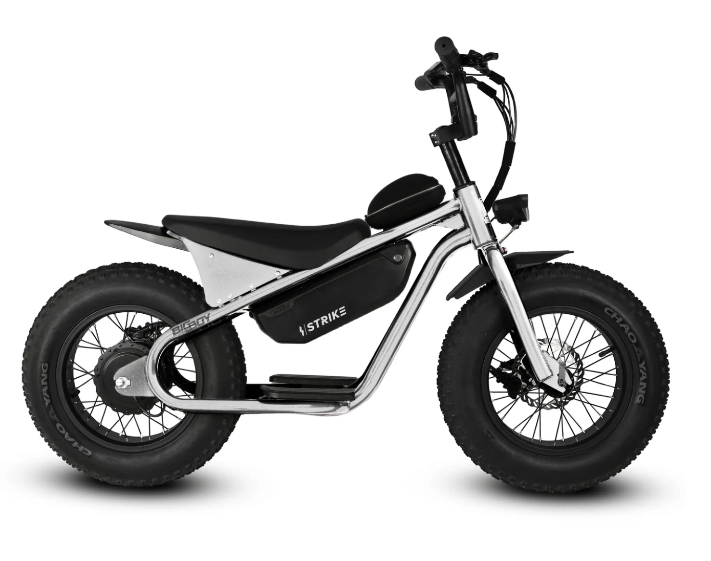 Strike Cycles Big Boy 350w Micro eBike 16x4 Fat Electric Mini Fat Tire eBike - eBikes - GOLDE|MINI|CHROME|0309 eBike Super Shop