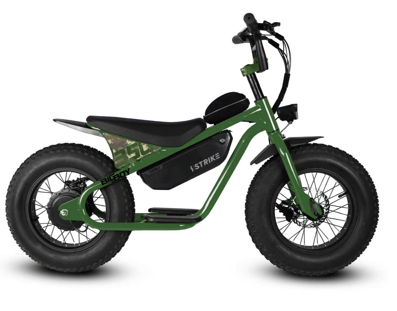 Strike Cycles Big Boy 350w Micro eBike 16x4 Fat Electric Mini Fat Tire eBike - eBikes - GOLDE|MINI|GREEN|0308 eBike Super Shop