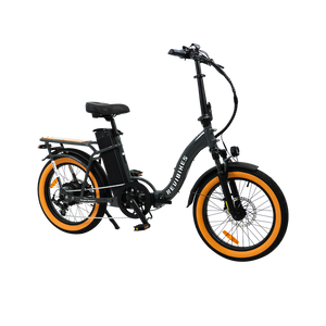eBike Revi Rebel.2 Pro in anthracite color, side view, showcasing its frame, wheels, and battery pack