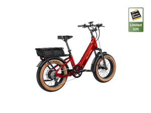 Velotric GoMad eBike in Dark Amber color, side view, showcasing sturdy frame, thick tires, and modern design.