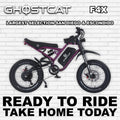 Dark purple eBike Ghostcat F4X, side view, against a neutral background