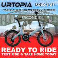 eBike Urtopia Carbon Fold Step Thru - Glacier Blue - Ready to Ride