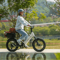 URTOPIA JOY 500 w Step Thru Ebike 20X3 Fat Electric Mini Fat Tire eBike - Road eBike - URTOP|CREAM|2890 eBike Super Shop