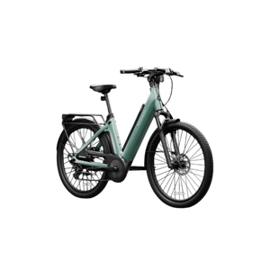 Green Segway Myon eBike, side view, showcasing sleek frame and modern design