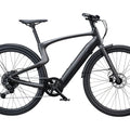 Matte black Urtopia Carbon 1 Pro eBike side view, showcasing sleek carbon fiber frame and modern design.