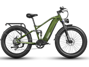 Green Freesky Eurostar Ultra M-410 eBike side view against a white background
