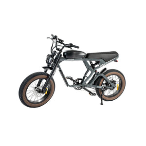 Electric bike Cougar model in anthracite color, side view, displayed on a white background.