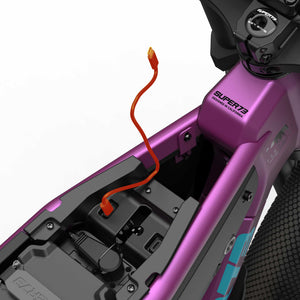 Super73 B1G SE eMOTO eBike in Cullenberry color, shown in its original packaging box, product image number 11