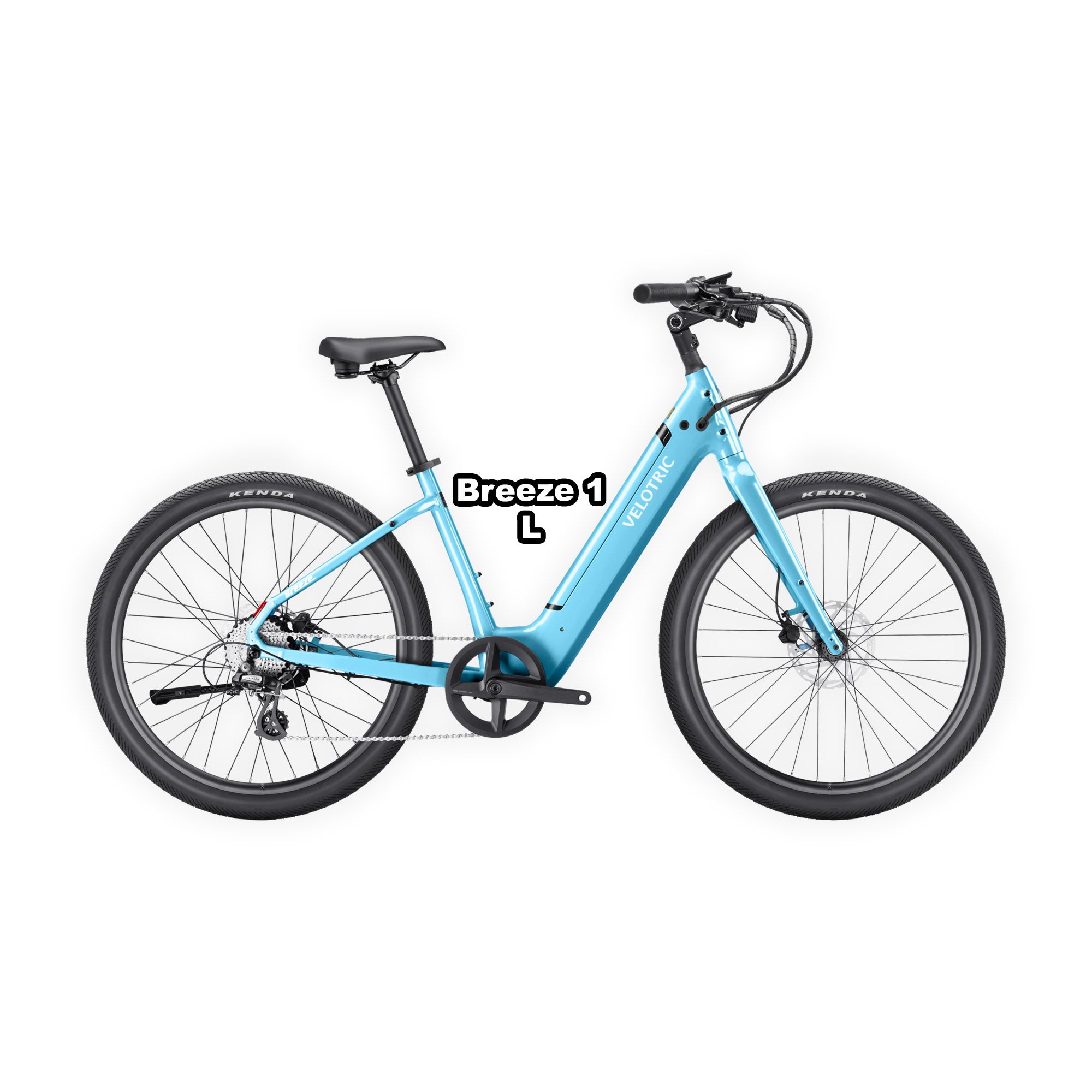 breezer fahrrad e-bike Velotric Breeze 1 (Large, Ocean Mist Blue)