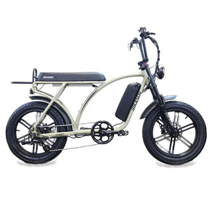 Electric bike Kasen Kabbit PLUS in sand color, side view, displayed on a white background.