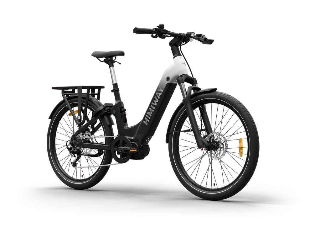 Himiway A7 Pro eBike in black and white gradient, side view, product image