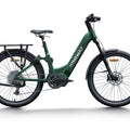 Emerald green Himiway A7 Pro eBike side view with step-through frame and front suspension