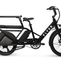 Black RADIO FLYER Via 500w Step Thru electric cargo eBike with 24x2.4 street tires, product image, model 6797026