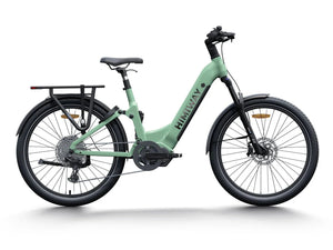 Green HIMIWAY A7 PRO 500W step-thru electric beach cruiser eBike with 27.5x2.4 fat tires, product image