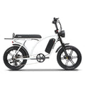 White KASEN Kabbit Plus 2.0 electric bike with 1000W motor, 20x4 fat tires, and e-moto style design.
