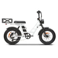 White KASEN Malibu 1000W Step-Thru eBike with 20x4 fat tires, electric cargo bicycle design.