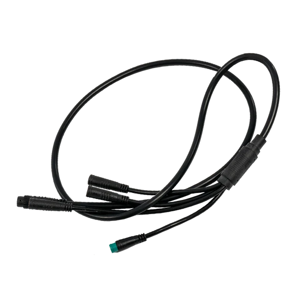Product image of the Revi Cougar Pro wire harness, showing a set of organized electrical wires with connectors and terminals attached, designed for use in electric bikes.