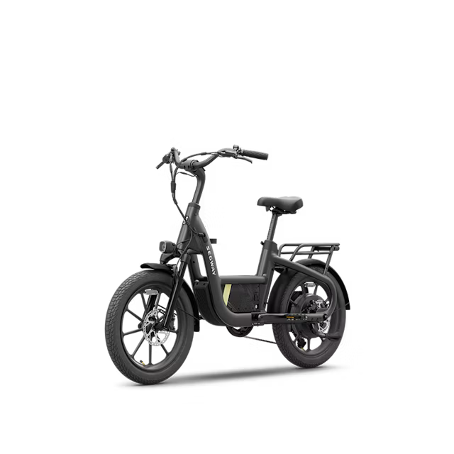 Segway Muxi Pro electric scooter in anthracite color, side view, parked on a white background