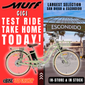Sage green Murf Gigi eBike, side view, ready to ride, product image