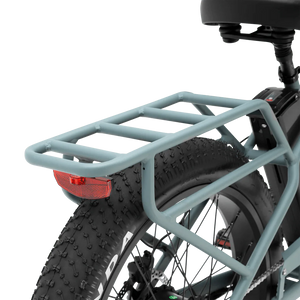 Black Alpha Murf fat tire electric beach cruiser eBike with 52v 750w motor, side view, product image
