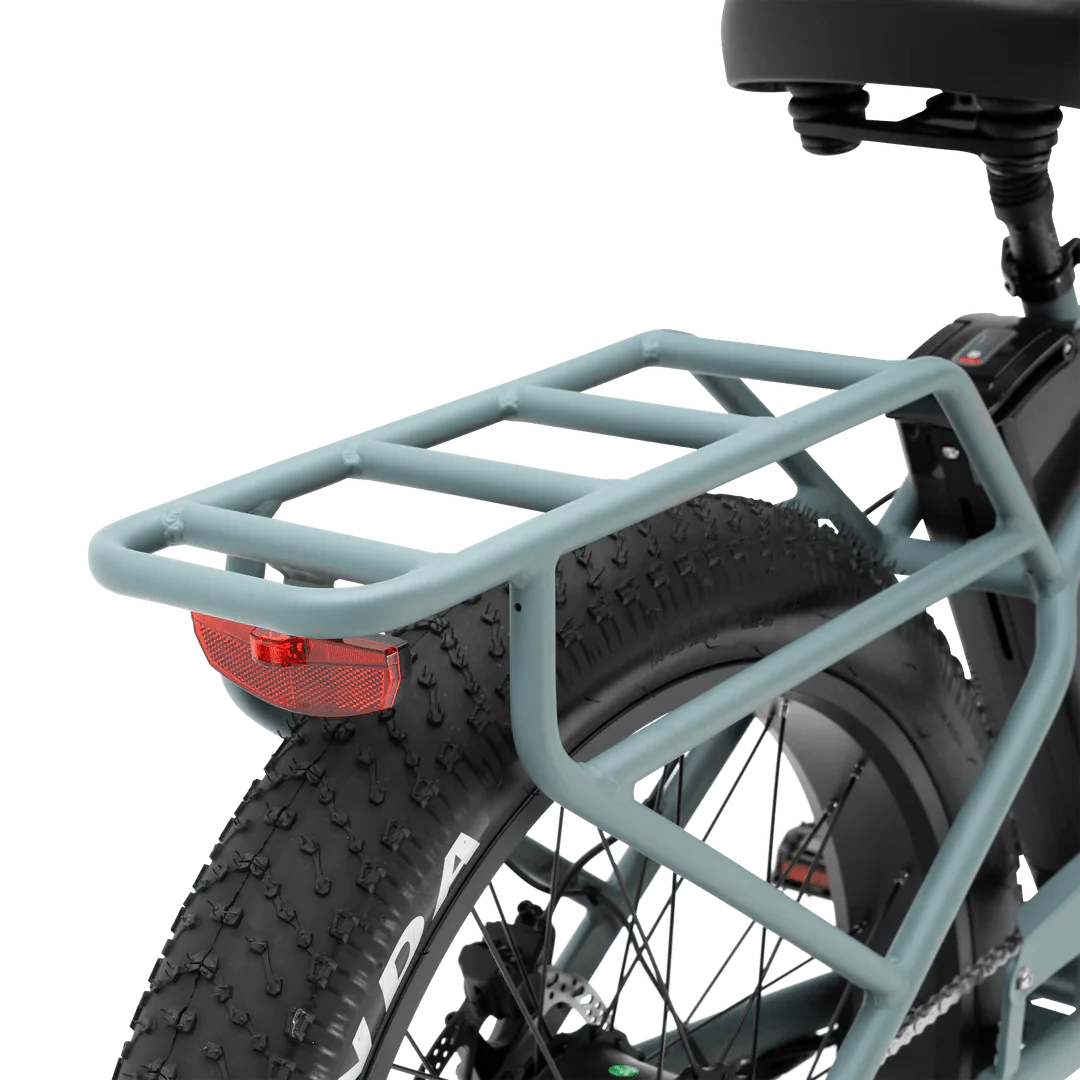 Black Alpha Murf fat tire electric beach cruiser eBike with 52v 750w motor, side view, product image