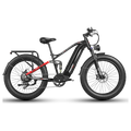 Red Freesky Eurostar Ultra M-410 eBike side view, showcasing frame design and components