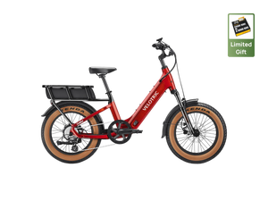Velotric GoMad eBike in Dark Amber color, side view, showcasing sturdy frame, thick tires, and modern design.