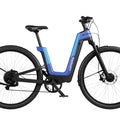 Urtopia Fusion GT eBike in Deep Sea Blue color, shown in its box with packaging, product image labeled "In Box Blue 1"