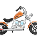 Orange eMOTO Hyper Gogo Cruiser 12 Plus electric bike with app connectivity, side view, on white background