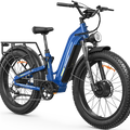 A black Freesky Ranger Air M-540 electric mountain bike with fat tires, front suspension, and a rear rack, displayed on a white background.